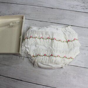 Alexis Vintage Baby Girl's Rumba Lace Diaper Cover 13-18 lbs Roses